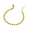 Wholesale titanium steel 18K round beads Gold Plated Bracelet