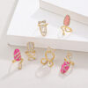 Wholesale Geometric Diamond Opening Nail Ring