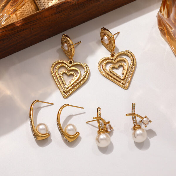 O1CN018CccPL1P9XFjmHfm1_2218506891798-0-cib Wholesale Stainless steel earrings vacation style pearl flower earrings for women