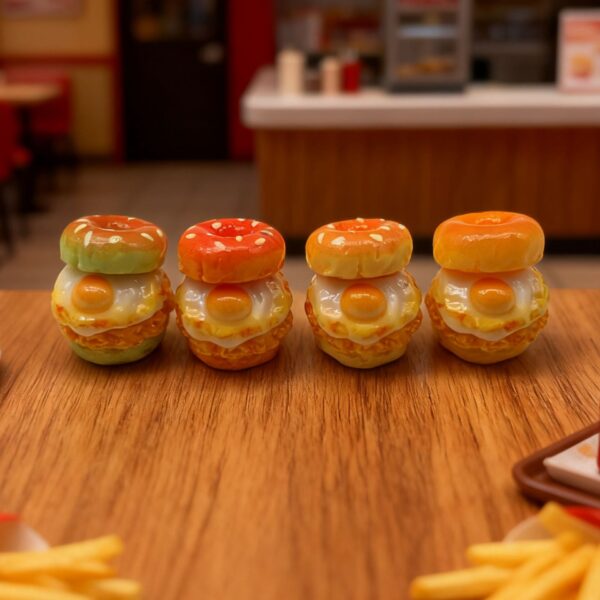 Wholesale Simulated Donut Egg Burger Miniature Food Toy Mini Burger
