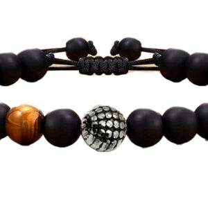 Black frosted ball bracelet