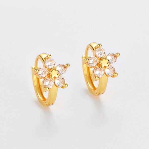 O1CN018Ev3t52CgQpfOG71c_2220186478503-0-cib Wholesale Five-Pointed Star Snowflake Earrings, Simple Flower Design Ear Clips