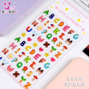 05 colorful letter candy sticker