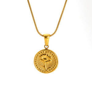 Sp599g february daisy (snake bone chain)