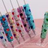 Wholesale Heart-Shaped Colorful Full Diamond DIY Fancy Beadable Pens