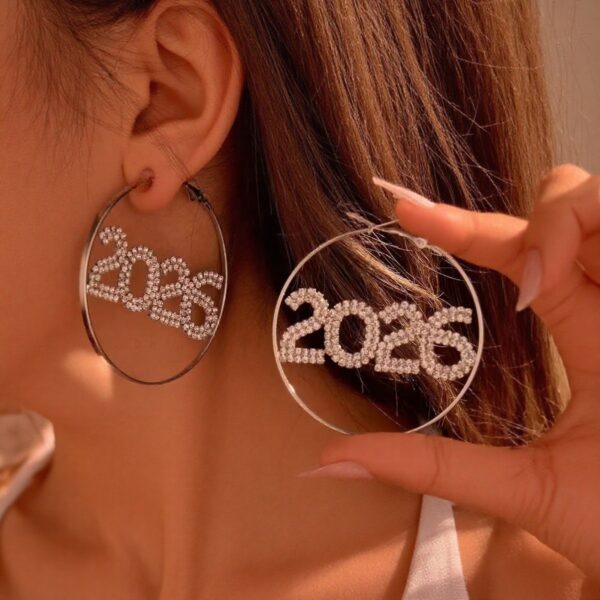 Wholesale Number 2026 rhinestone round earrings