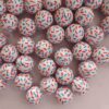 Wholesale 5PCS 20mm Acrylic Blue and White Double -colored Dot Beads