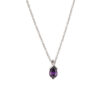 Wholesale Purple glass pendant necklace