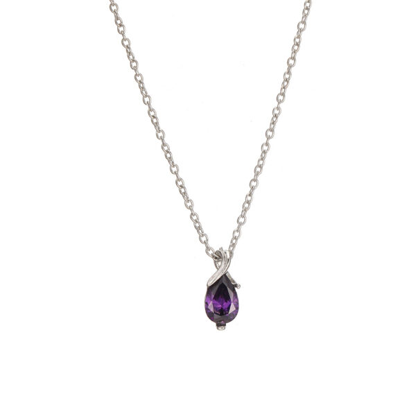 Wholesale Purple glass pendant necklace
