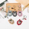 Wholesale cartoon owl rhinestone keychain