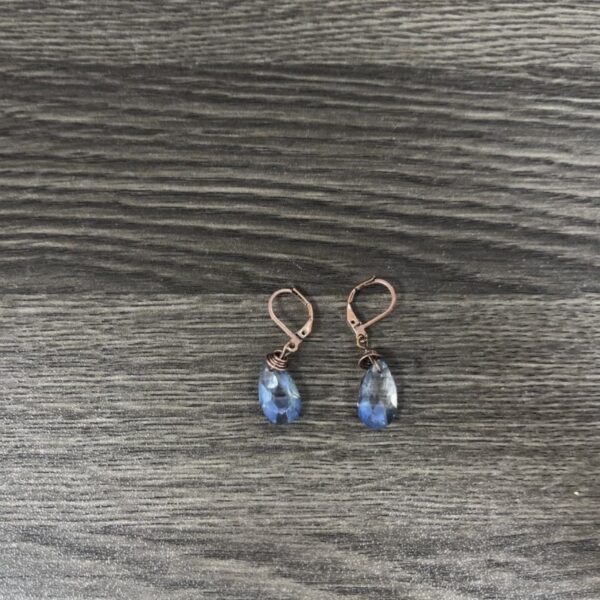 Wholesale Retro Style Purple Gemstone Bulb-Shaped Earrings