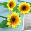 Wholesale artificial sunflower handmade silk cloth flower sunflower chrysanthemum laser rod ballpoint pen batch
