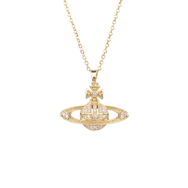 Wholesale Saturn zircon necklace