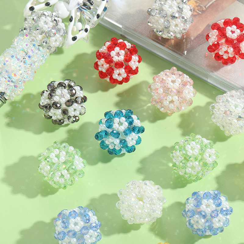 Wholesale Hand-Woven Crystal Millet Beads Round Beads