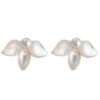 Wholesale Beimu flower shaped zircon butterfly earrings