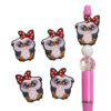 Wholesale 10pcs 3D Cartoon Cute Santa DIY Ballpoint Pen Silicone Beads