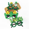 Wholesale St. Patrick's Day golden and green shamrock glasses