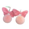 Wholesale Rabbit hair ball big bow keychain