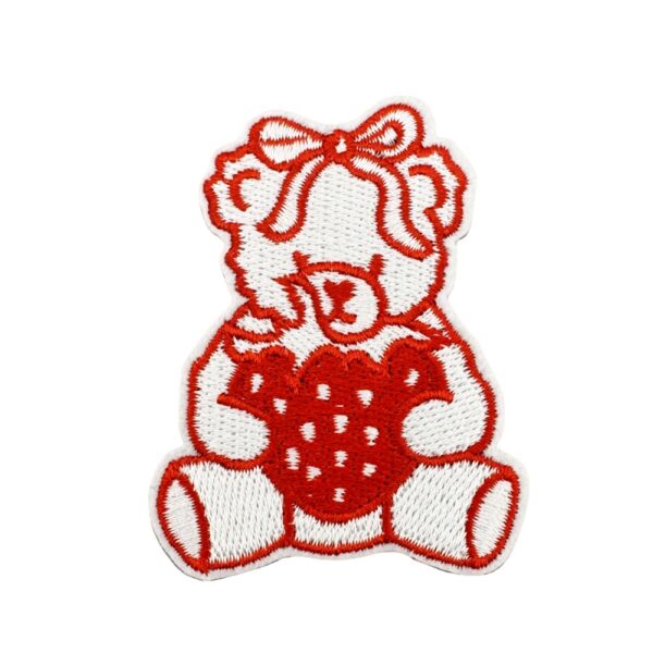 Wholesale Pink Strawberry Cute Bear Ice Cream Embroidery DIY Patches