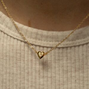 Wholesale love zircon necklace heart-shaped necklace pendant
