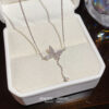 Wholesale butterfly tassel necklace clavicle chain for women