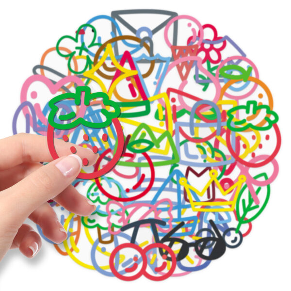 Wholesale 50pcs Transparent Fun Doodle Stickers