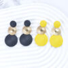 Wholesale Pure Color Three-Layer Mosquito Coil Earrings