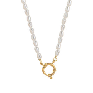 Pearl sailor clasp chain (no pendant) 40+5cm