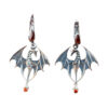 Wholesale Retro Totem Flying Dragon Inlaid Red Gemstone Pendant Earrings