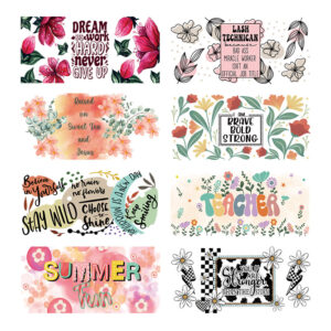 Wholesale Uv Transfer Sticker Glass Cup Crystal Label Crystal Sticker Cross-Border Exclusive for 16oz Glass Cup Special Sticker 23Cmx11Cm