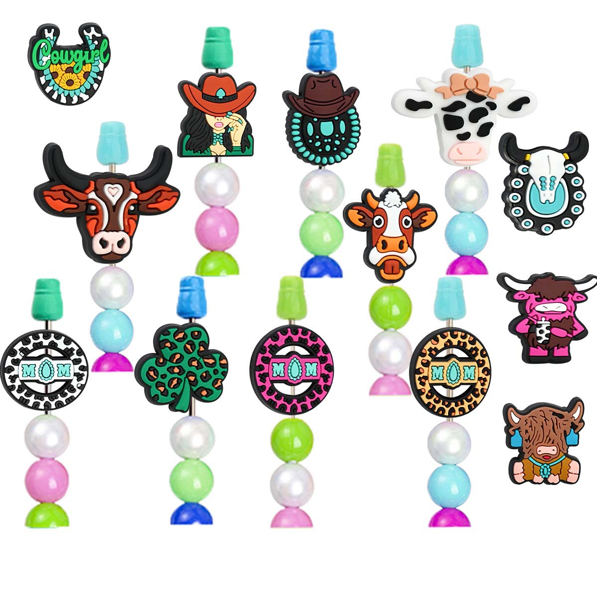 Wholesale Cartoon Cute Denim Pen Focal Beads