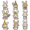Wholesale Cartoon Cute Rabbit Embroidery DIY Patches