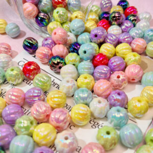 Wholesale 10pcs 14mm Asymmetrical Resin Pumpkin Beads