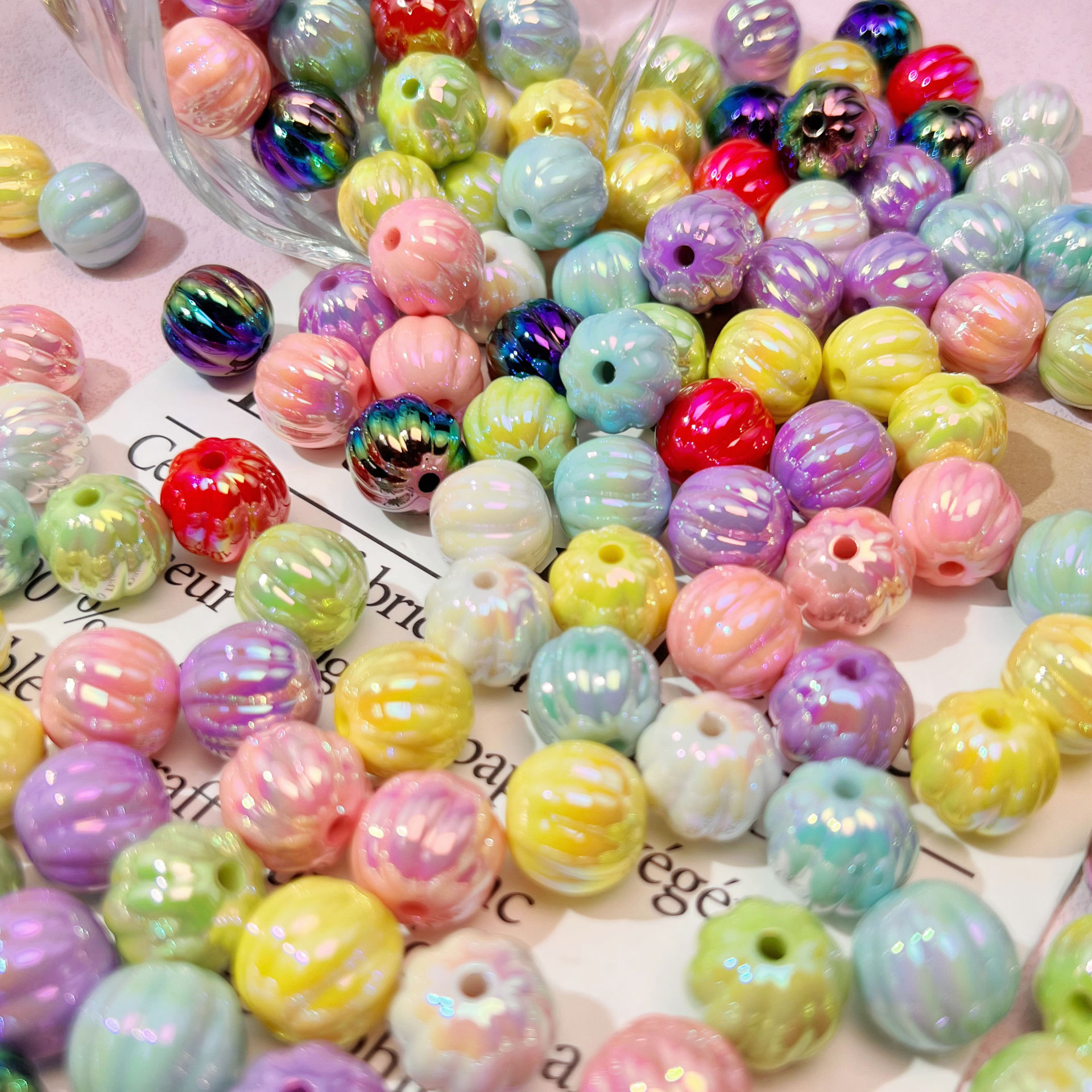 Wholesale 14mm Asymmetrical Resin Pumpkin Beads