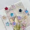 Wholesale Alloy double-sided hollowed-out crystal star beads/spacer 3D Crystal Beads