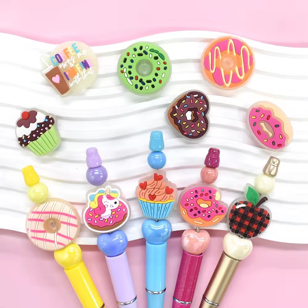 Wholesale Random Food Pen Beaded Ballint DIY Pen Beads