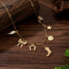 Wholesale Butterfly Star Lightning Western Cowboy Boots Horseshoe Necklace