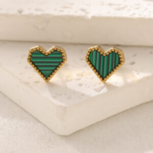 1129 green earrings / 18K