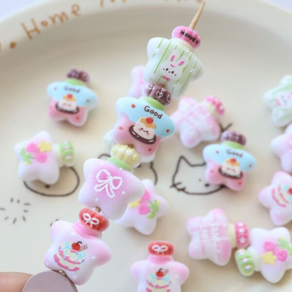 Wholesale Wishing bottle embossed printed frosted star bottle DIY beads