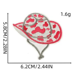 Pink hat cloth sticker 1#