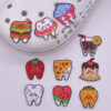 Wholesale Cute cartoon food teeth series Croc Charms