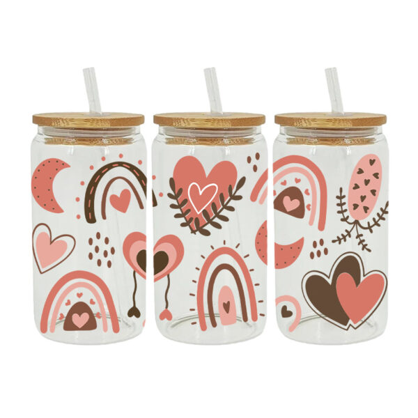 Wholesale UV Transfer Paste Glass Crystal Label Crystal Paste Cross-border Special Paste for 16oz Glass Cup 23cmX11cm