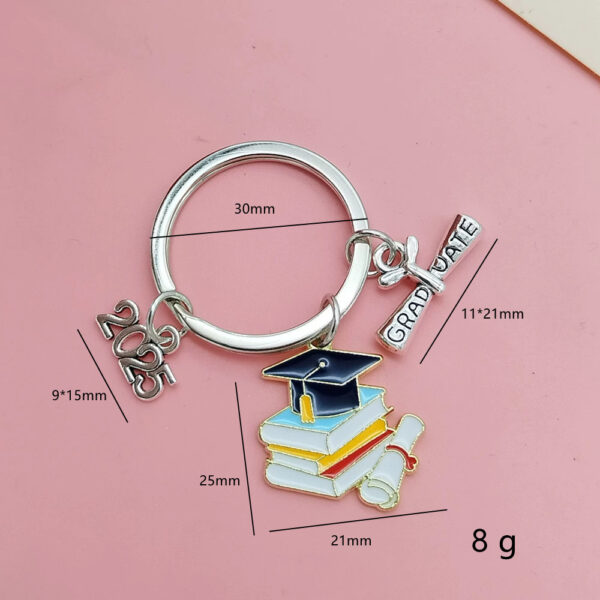 Wholesale New Fashion 2026 Doctorate Hat Graduation Certificate Bachelor's Hat Book Hat Scroll Keychain Key Ring Pendant