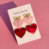 O1CN018mTXKZ1hPiJ82KpOD_2218942464270-0-cib Wholesale Red Love Series Butterfly Knot Valentine's Day Acrylic Earrings