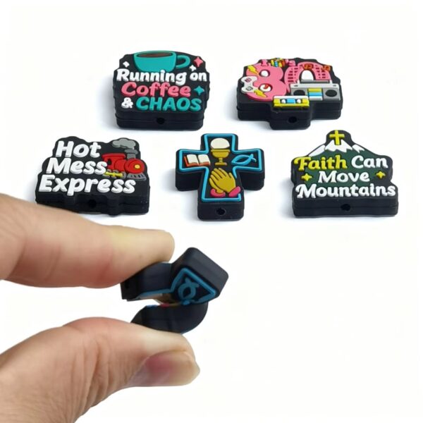 Wholesale 10pcs Colorful cartoon letters Focal Beads