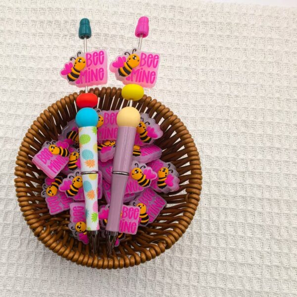 Wholesale 10pcs Cute Bee Silicone DIY Loose Beads