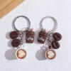 Wholesale Creative coffee cup cute coffee bean keychain
