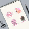 Wholesale 55 Pink Emoji Doodle Stickers Cute Funny Waterproof Vinyl Stickers