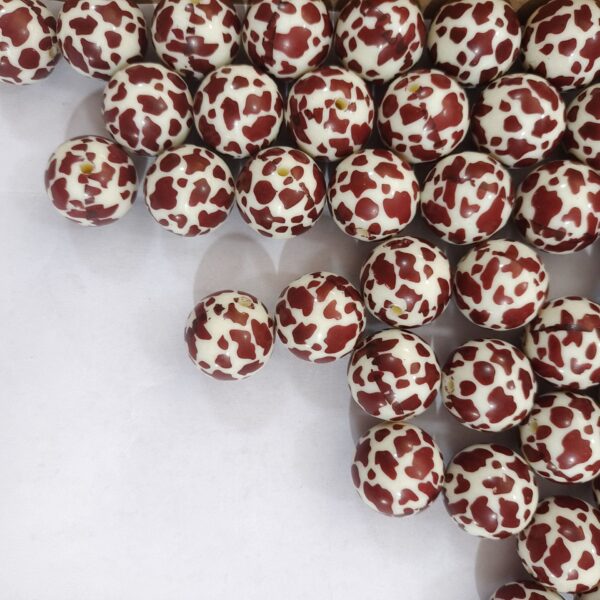 Wholesale 5pcs 20mm Acrylic Bee Stripe Print Beads