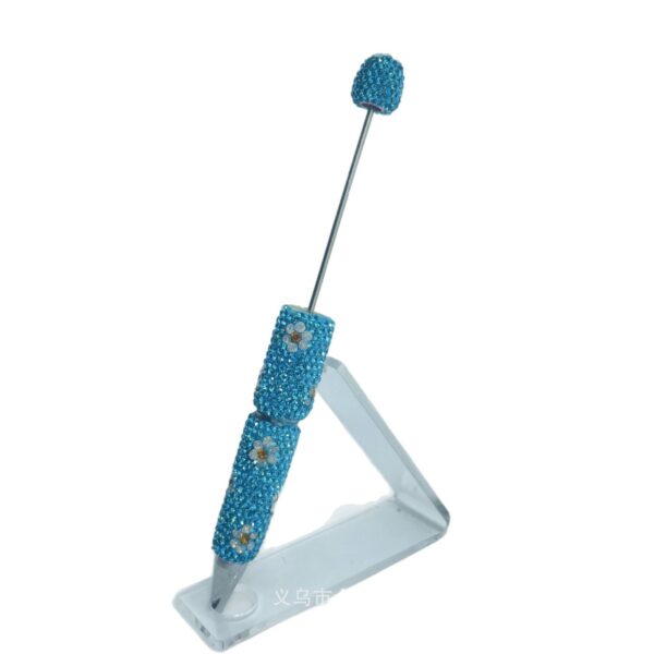 Wholesale Small Daisy Rotating Diamond-Encrusted Ballpoint DIY Fancy Beadable Pens